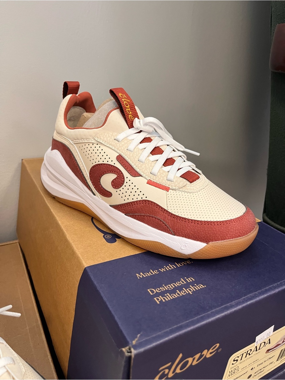 Clove strada Cream & Rust Sneaker